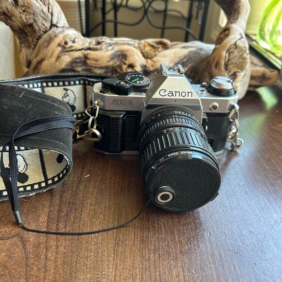 Canon AE-1 Program 35mm SLR Film Camera w/ 28-55mm Lens WORKING